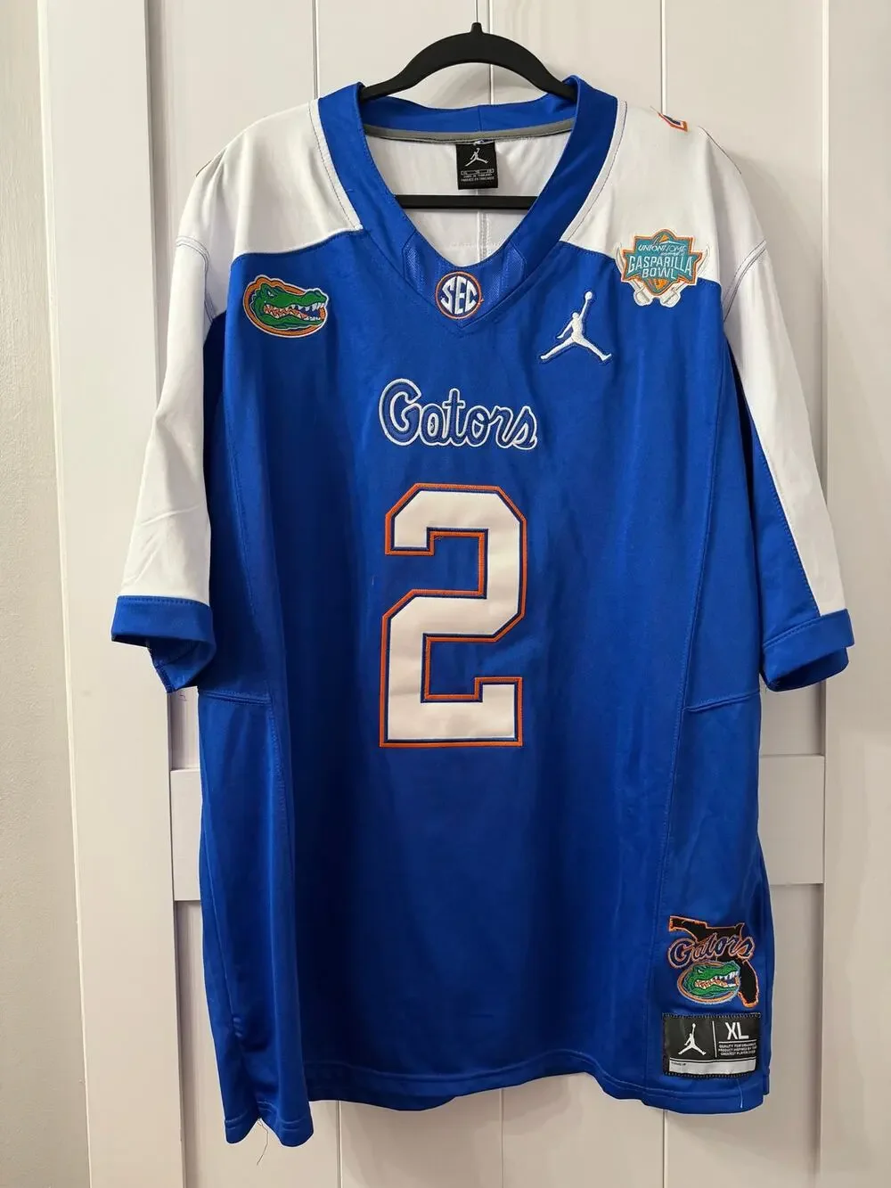 Jordan Florida Gators DJ Lagway #2 Gasparilla Bowl football size XL EUC SEC